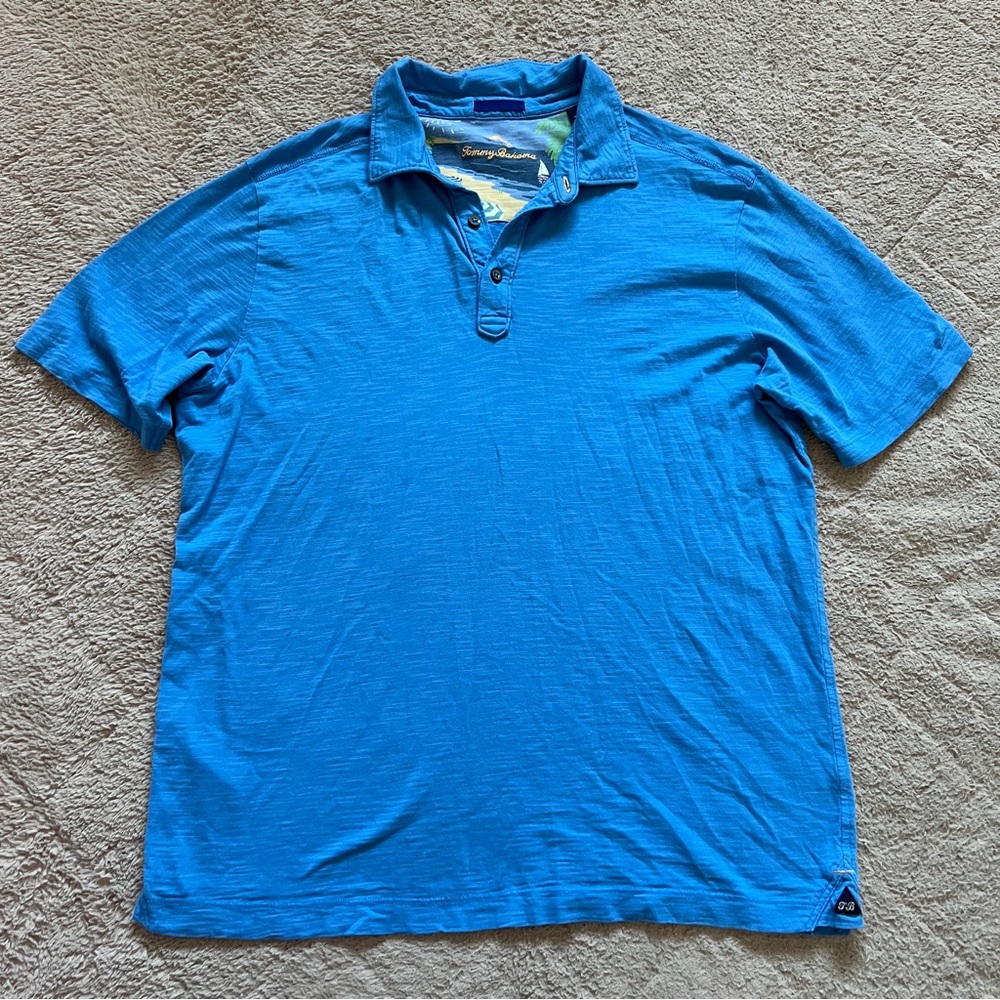 Tommy Bahama Pima Cotton Lightweight Polo Sporty Performance Golf Summer Sz M